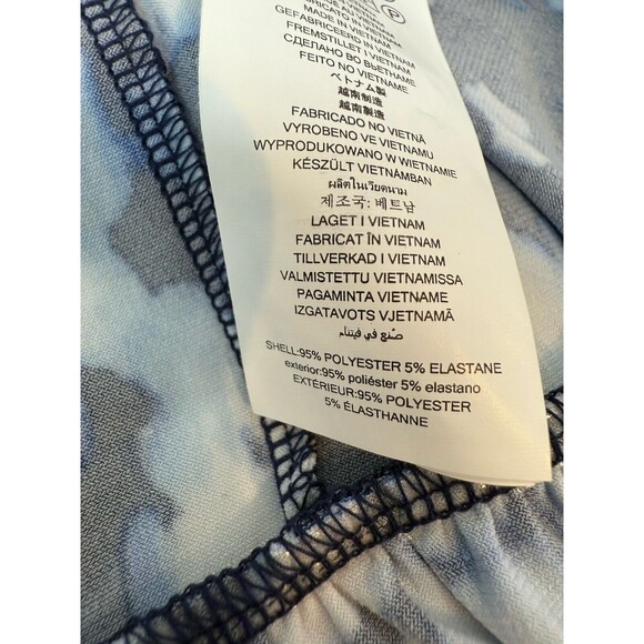 MICHAEL KORS Blue Floral Ruffle Polyester Dress Womens L - Picture 10 of 10